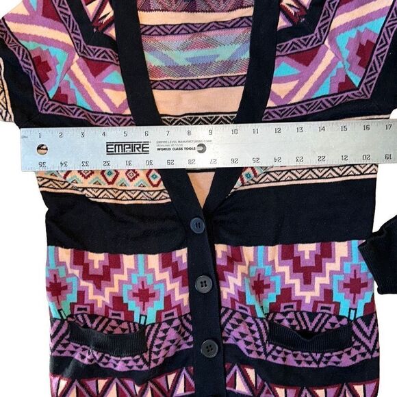 NOLLIE AZTEC PATTERN cardigan size xs - Picture 5 of 12